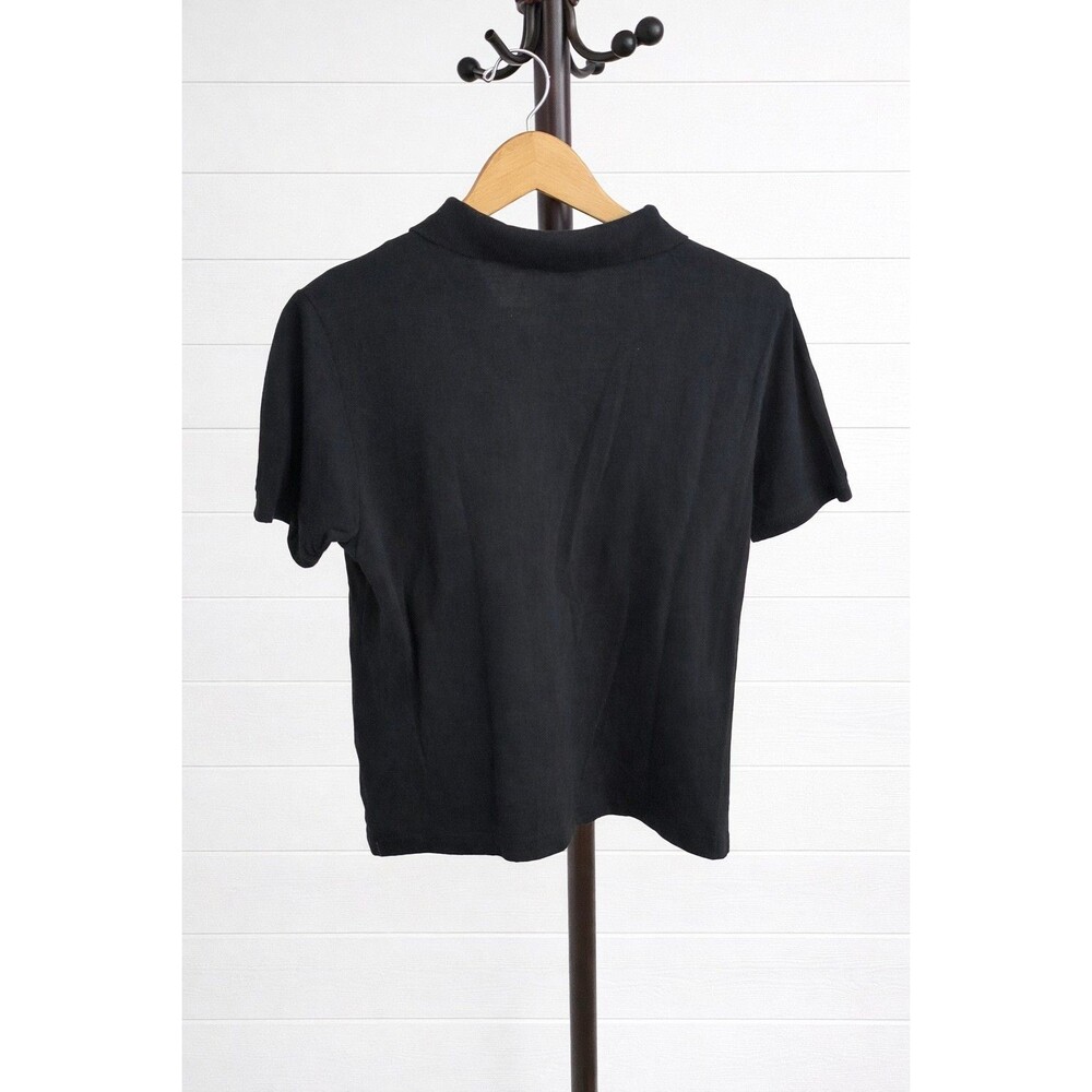 Bundle 2 Black and light Blue Women's  Short Cap Sleeve Polo Shirts Large - Picture 5 of 11